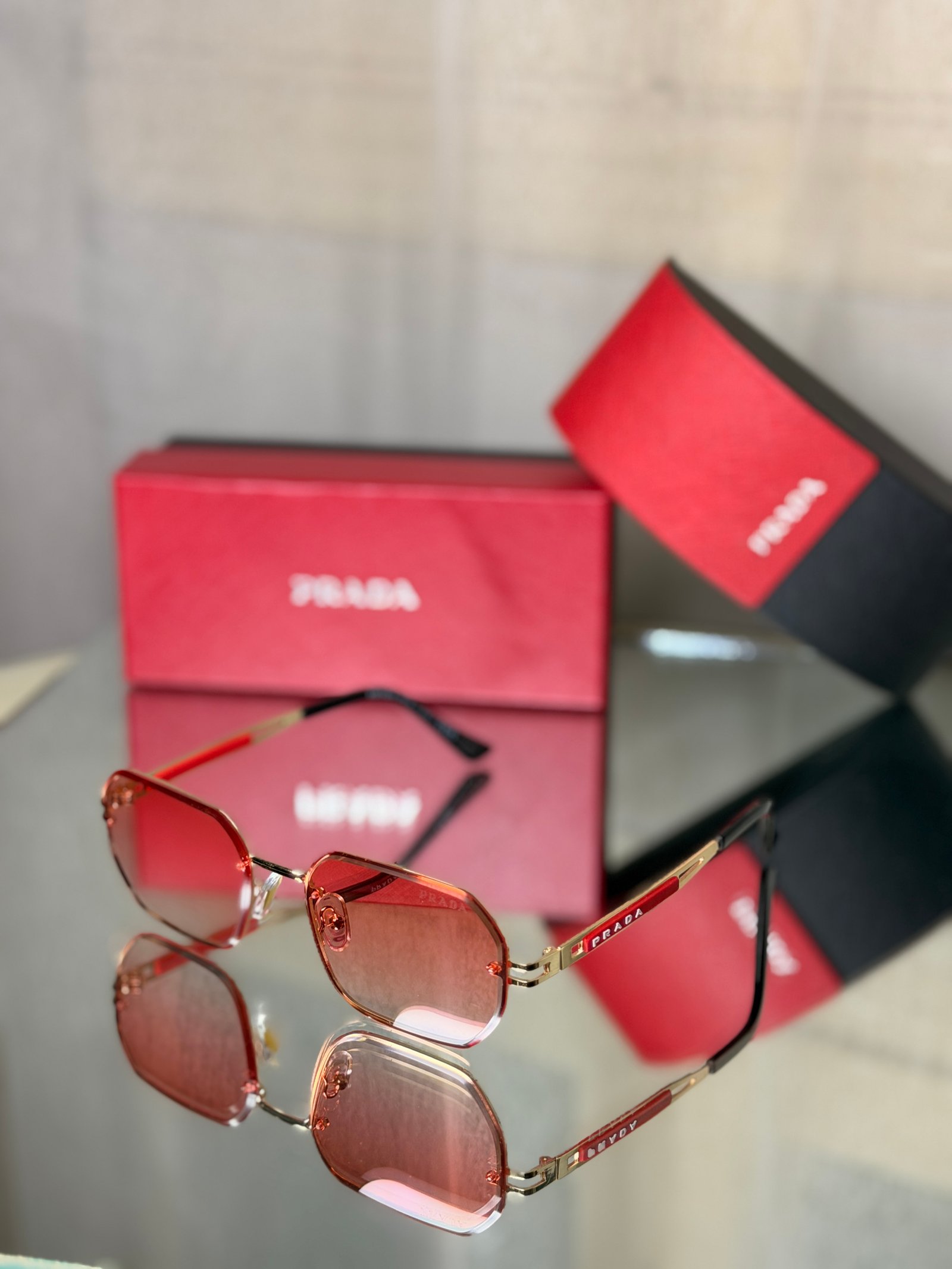 Prada colored sunglasses